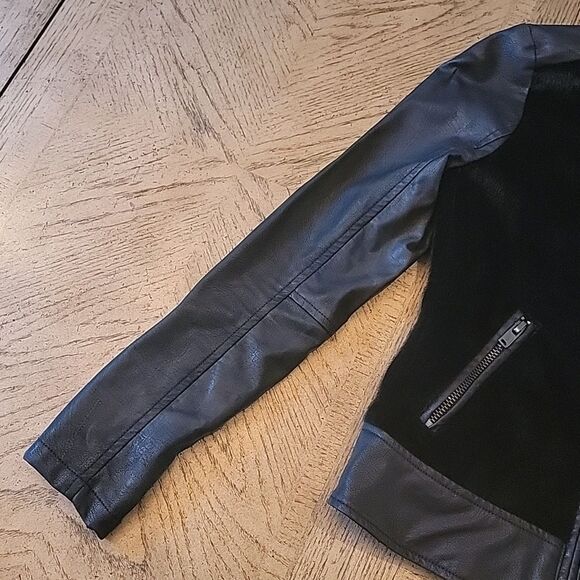 Black leather and faux fur jacket XS BLANKNYC - Picture 2 of 11